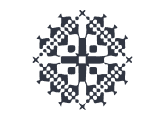Local traditional stitched motif: the diamond theme
